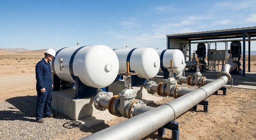 Surge vessels connected to a pump-station discharge header